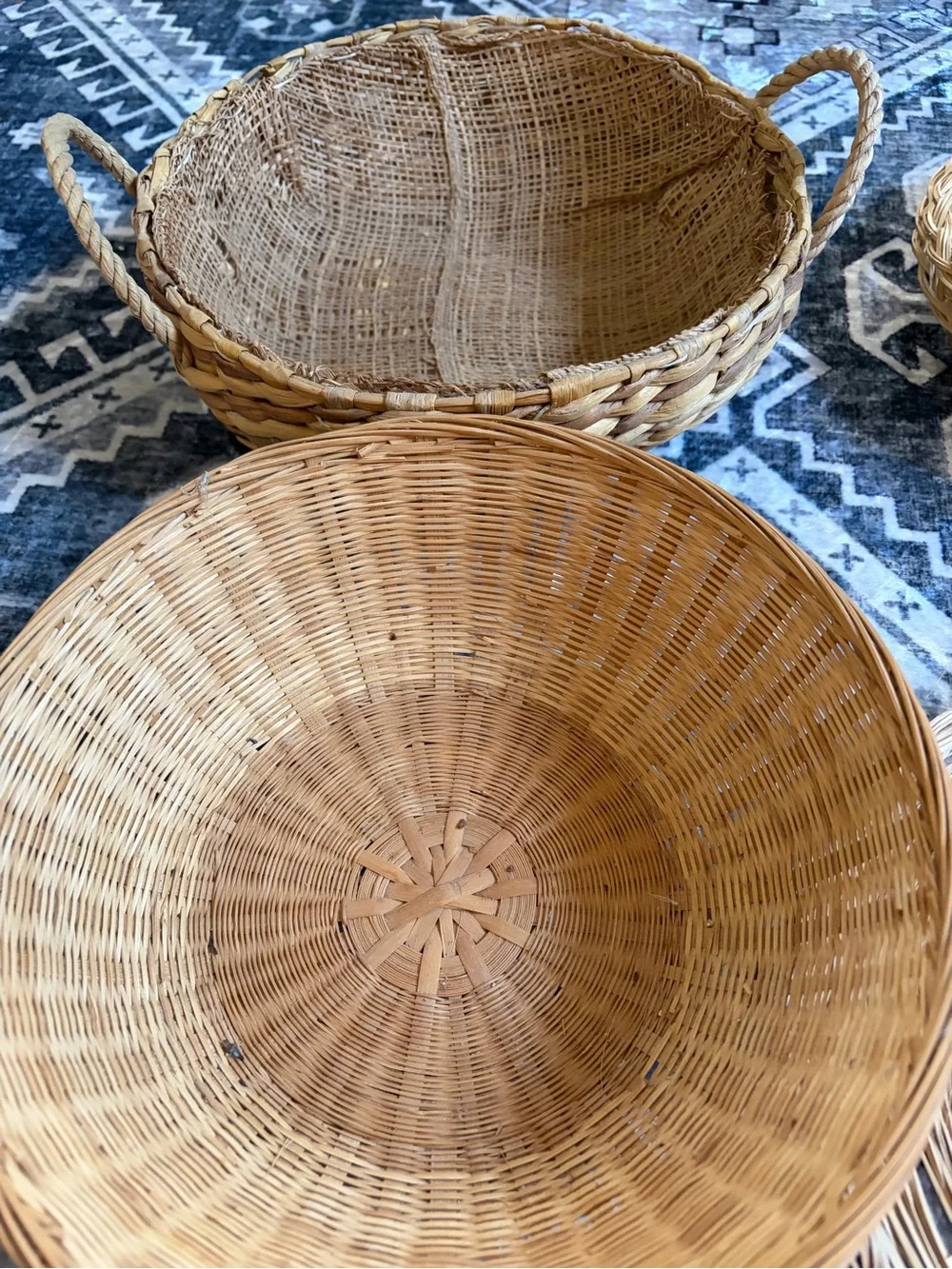 Natural Woven Rattan Basket Set - Neutral